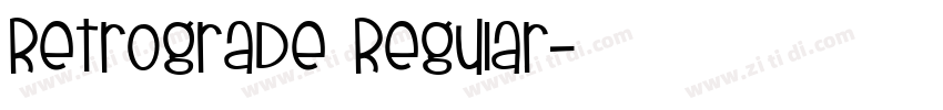 Retrograde Regular字体转换